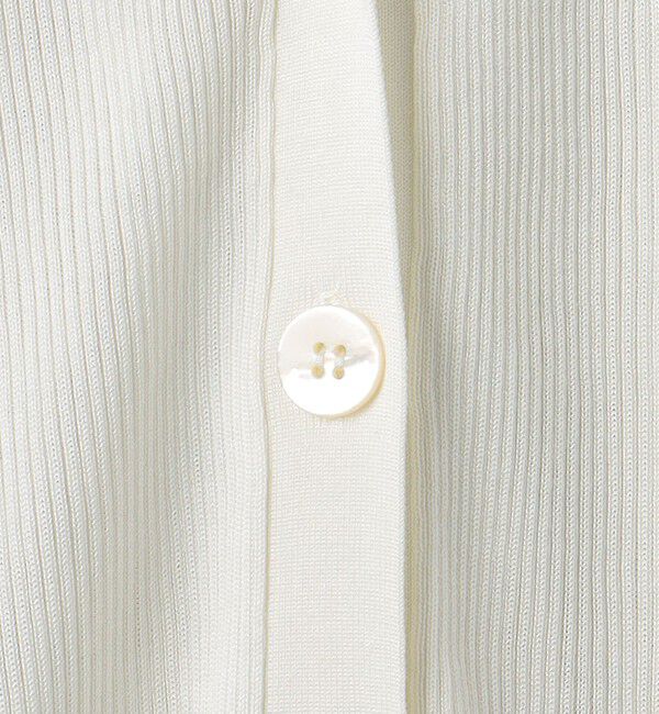 UNITED ARROWS「シルクリブ Vネック カーディガン」|カーディガン|