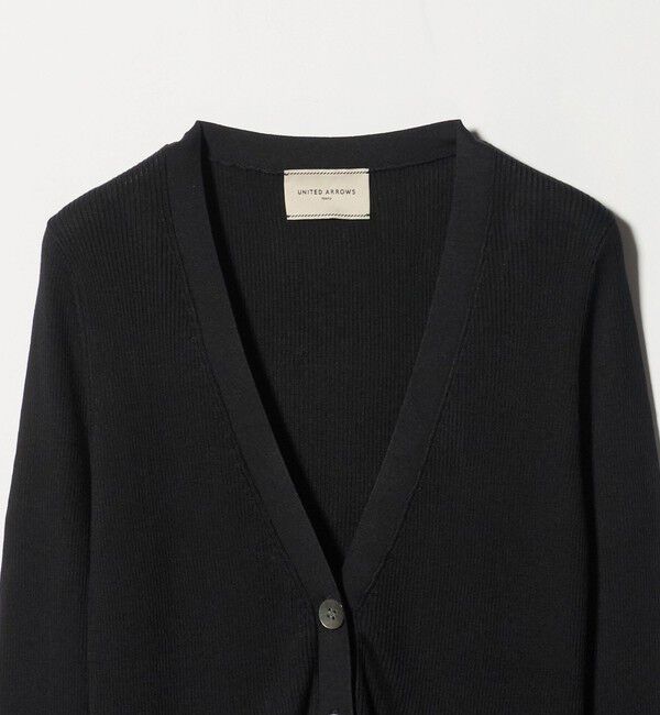 UNITED ARROWS「シルクリブ Vネック カーディガン」|カーディガン|