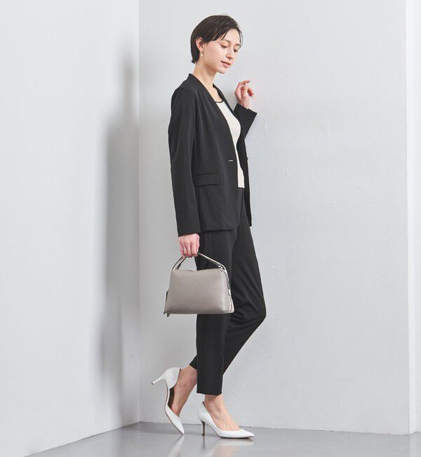 UNITED ARROWS「FEEL CLEAN Vノーカラー ジャケット」|ノーカラージャケット|