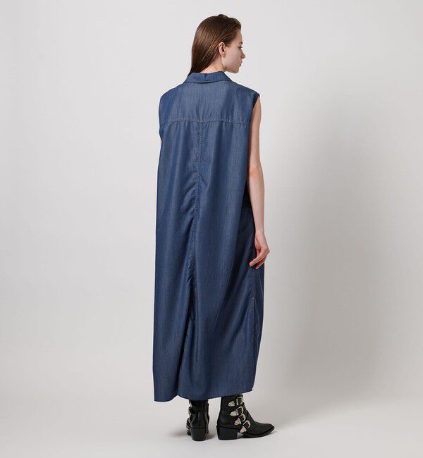 ASTRAET「＜ASTRAET＞スキッパー スリット ノースリーブワンピース」|ワンピース|