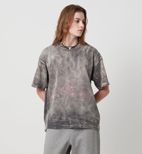 ASTRAET「＜ASTRAET＞コットン アシッド クルーネックTシャツ」|Tシャツ・カットソー|BLACK