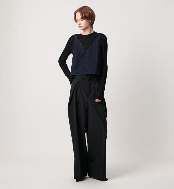 AEWEN MATOPH「＜AEWEN MATOPH＞デニムレースアップキャミソール」|シャツ・ブラウス|