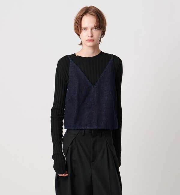 AEWEN MATOPH「＜AEWEN MATOPH＞デニムレースアップキャミソール」|シャツ・ブラウス|
