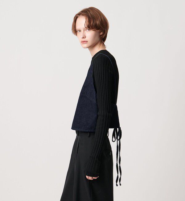 AEWEN MATOPH「＜AEWEN MATOPH＞デニムレースアップキャミソール」|シャツ・ブラウス|