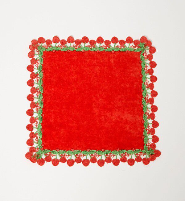 UNITED ARROWS「＜近沢レース店＞さくらんぼ ハンカチ」|ハンカチ|