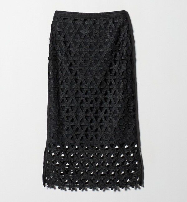 UNITED ARROWS「コード  エンブロイダリー タイトスカート」|スカート|