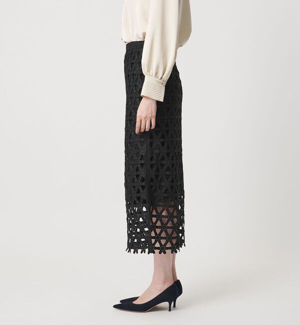 UNITED ARROWS「コード  エンブロイダリー タイトスカート」|スカート|