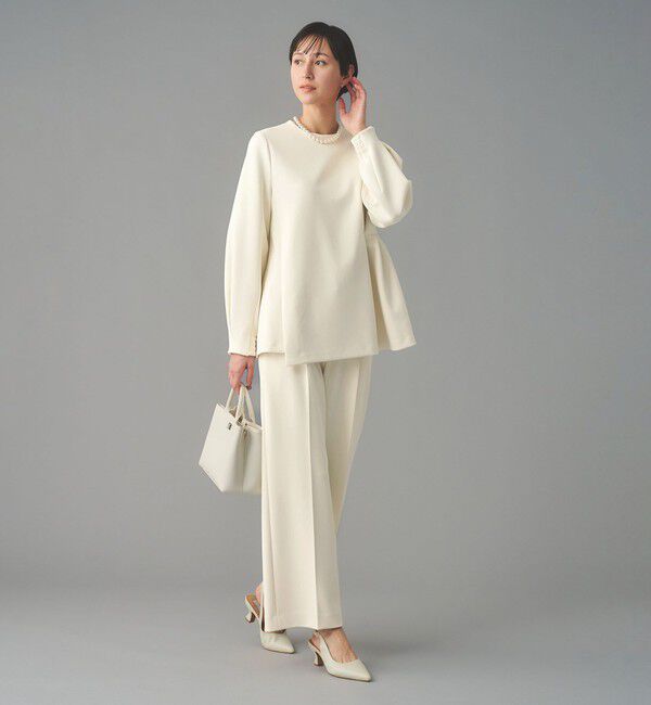 UNITED ARROWS「SPONGY クルーネック ギャザー ブラウス」|シャツ・ブラウス|