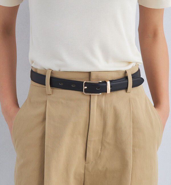 UNITED ARROWS green label relaxing「ステッチメタルサルカン ベルト」|ベルト|BLACK