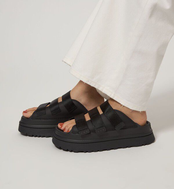 UNITED ARROWS green label relaxing「＜UGG＞ゴールデングロウ スライド サンダル」|サンダル|BLACK