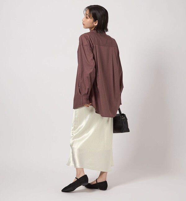 UNITED ARROWS green label relaxing「サテン ナロー スカート」|フレア|