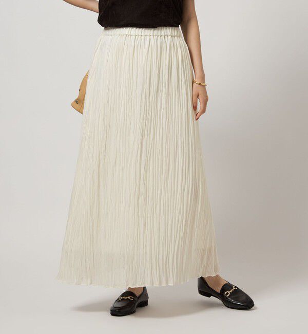 UNITED ARROWS green label relaxing「ワッシャー プリーツ スカート」|フレア|