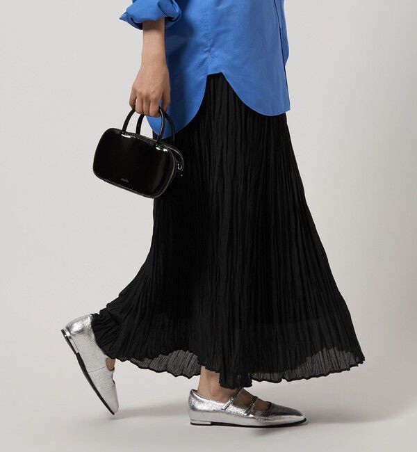 UNITED ARROWS green label relaxing「ワッシャー プリーツ スカート」|フレア|