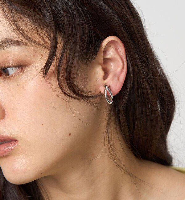 UNITED ARROWS green label relaxing「ツイストフープ イヤリング 2」|イヤリング|SILVER