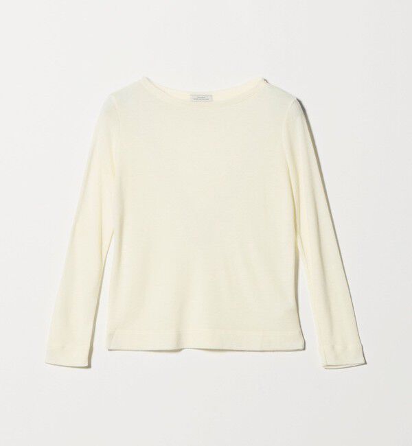 UNITED ARROWS green label relaxing「ウール フライス クルーネック カットソー オフホワイト ウォッシャブル」|Tシャツ・カットソー|