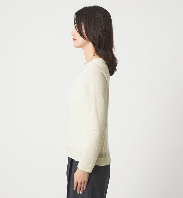 UNITED ARROWS green label relaxing「ウール フライス クルーネック カットソー オフホワイト ウォッシャブル」|Tシャツ・カットソー|