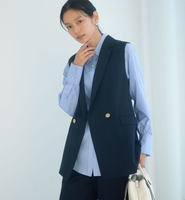 UNITED ARROWS green label relaxing「Greed グリード テーラード ジレ ウォッシャブル」|ベスト・ジレ|NAVY