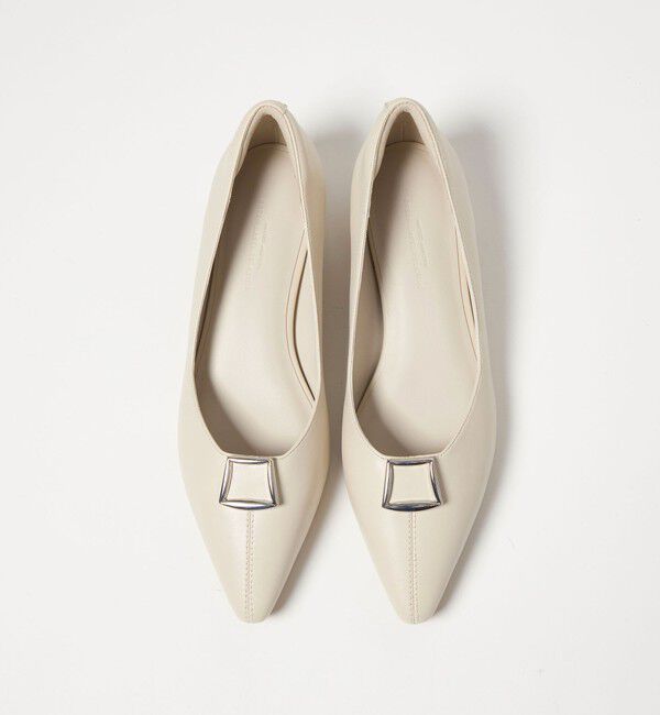 UNITED ARROWS green label relaxing「ポインテッド バックル パンプス 晴雨兼用 撥水」|パンプス|OFF WHITE