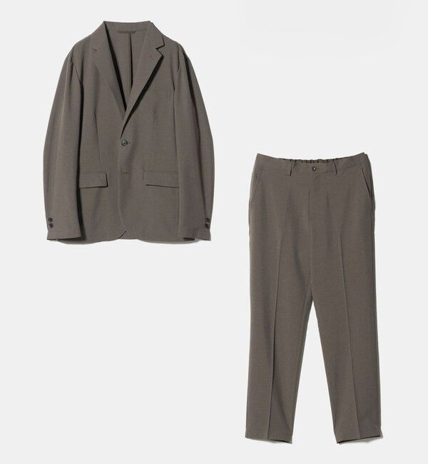 UNITED ARROWS green label relaxing「【WEB限定】JUST fit ドライポリエステル ナロー セットアップ -吸水速乾-」|テーラードジャケット|DK.BROWN
