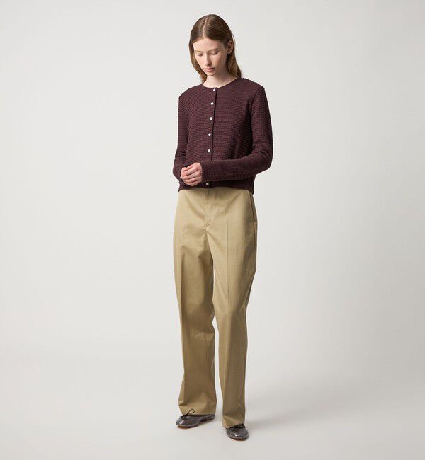 STEVEN ALAN「＜Steven Alan＞ウェイビー ジャージー ショートスリーブ カーディガン」|カーディガン|