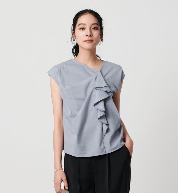 BEAUTY&YOUTH UNITED ARROWS「【WEB限定】ラッフルフレンチスリーブ プルオーバー -汗染み防止-」|Tシャツ・カットソー|