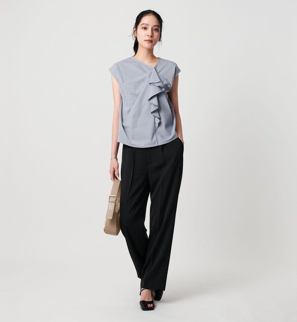 BEAUTY&YOUTH UNITED ARROWS「【WEB限定】ラッフルフレンチスリーブ プルオーバー -汗染み防止-」|Tシャツ・カットソー|