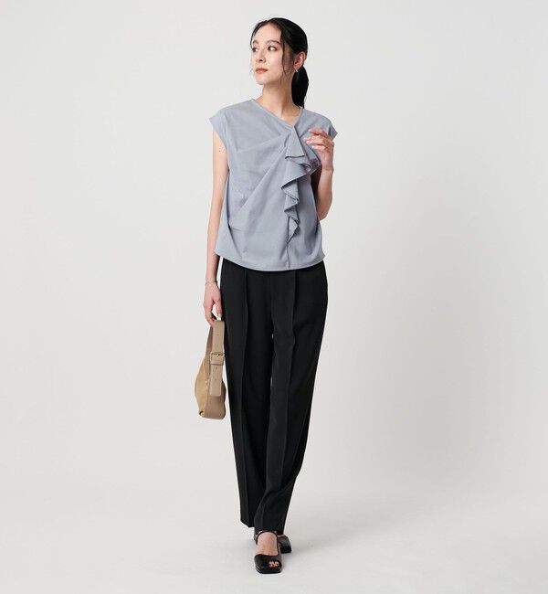 BEAUTY&YOUTH UNITED ARROWS「【WEB限定】ラッフルフレンチスリーブ プルオーバー -汗染み防止-」|Tシャツ・カットソー|