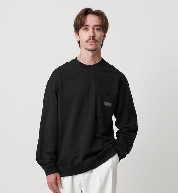 BEAUTY&YOUTH UNITED ARROWS「【別注】＜UNIVERSAL OVERALL＞1ポケット ロングスリーブ Tシャツ」|Tシャツ・カットソー|BLACK