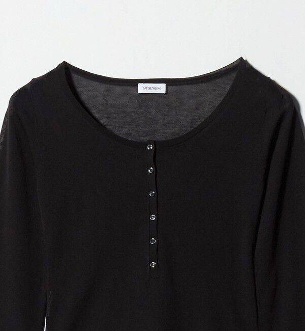 ATTISESSION「＜ATTISESSION＞ヘンリーネック プルオーバー トップス」|ニット・セーター|