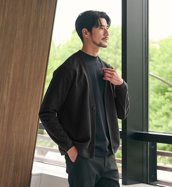 BEAUTY&YOUTH UNITED ARROWS「【WEB限定 WARDROBE SMART】エアリー カノコ  カーディガン 抗菌防臭」|カーディガン|