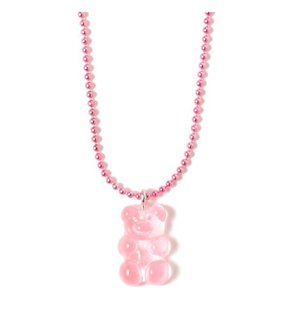 Ray BEAMS 「カラーボール チャーム クマ ネックレス」|ネックレス|