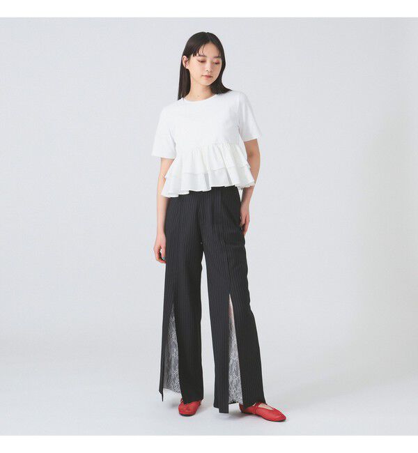 Ray BEAMS 「ティアード キリカエ クルーネック Tシャツ」|Tシャツ・カットソー|