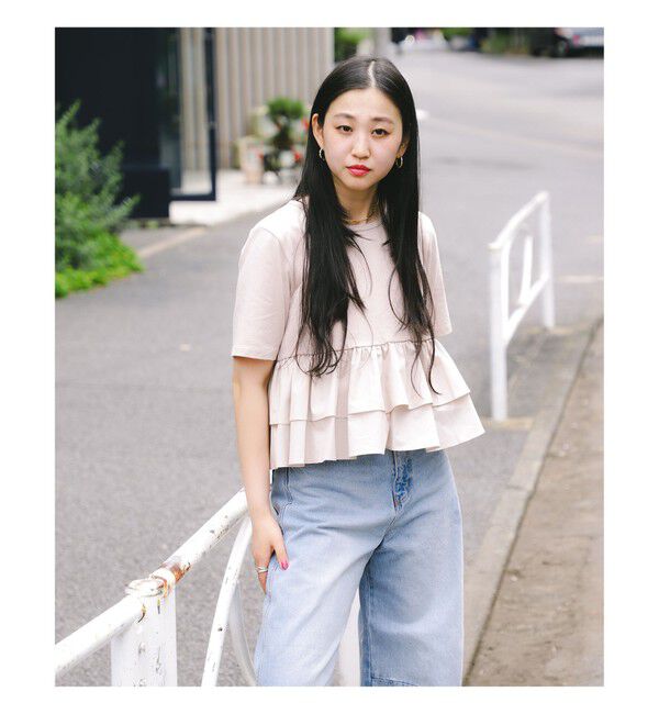 Ray BEAMS 「ティアード キリカエ クルーネック Tシャツ」|Tシャツ・カットソー|