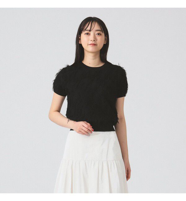 Ray BEAMS 「フリンジ ハーフスリーブ トップス」|その他|