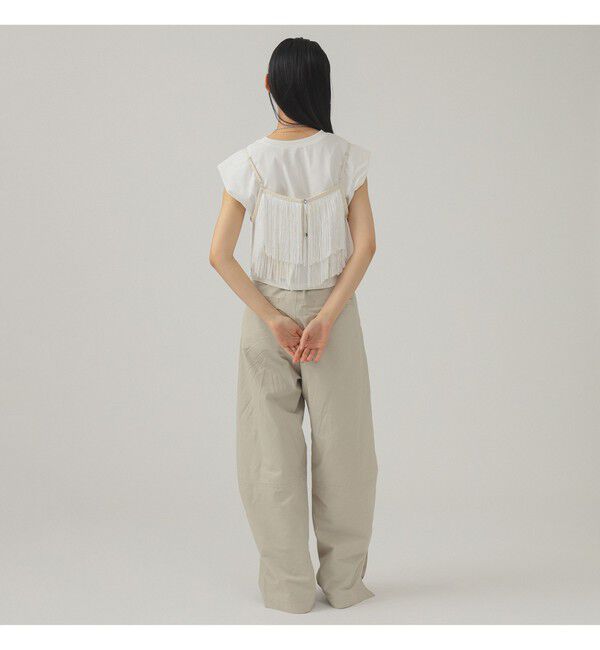 Ray BEAMS 「ジップ ヘムカーブ パンツ」|チノ|