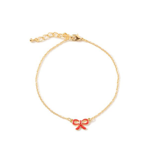 Ray BEAMS 「プチ エポ リボン ブレスレット」|ブレスレット・バングル|RED