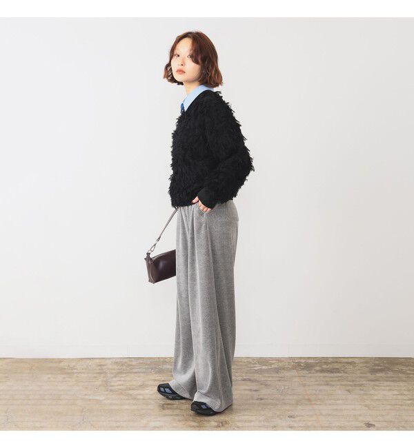 Ray BEAMS 「カット ジャカード フリンジ クルーネック ニット」|ニット・セーター|