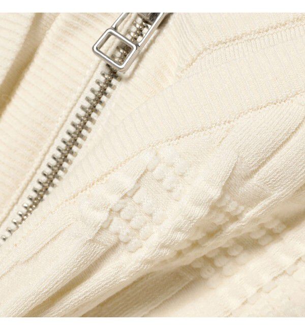 Ray BEAMS 「シャーリング ジップ Vネック カーディガン」|カーディガン|