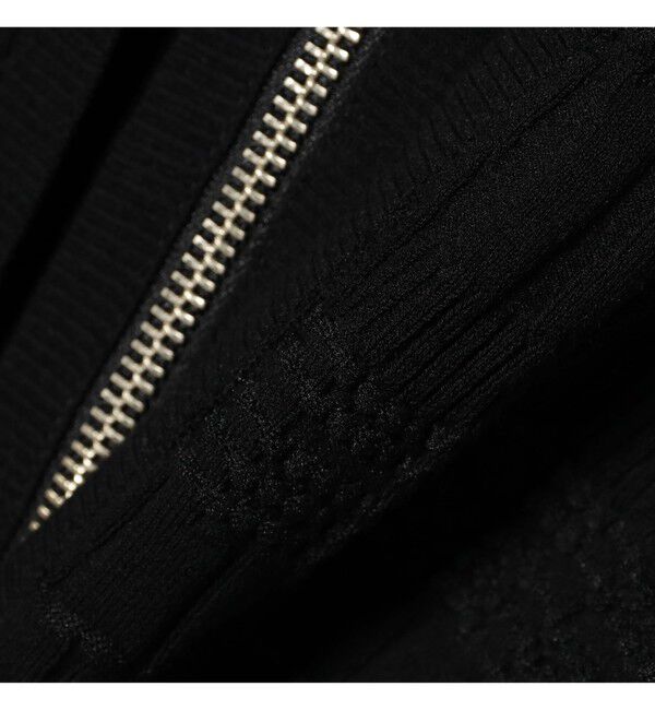 Ray BEAMS 「シャーリング ジップ Vネック カーディガン」|カーディガン|