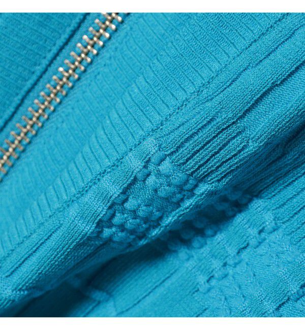 Ray BEAMS 「シャーリング ジップ Vネック カーディガン」|カーディガン|