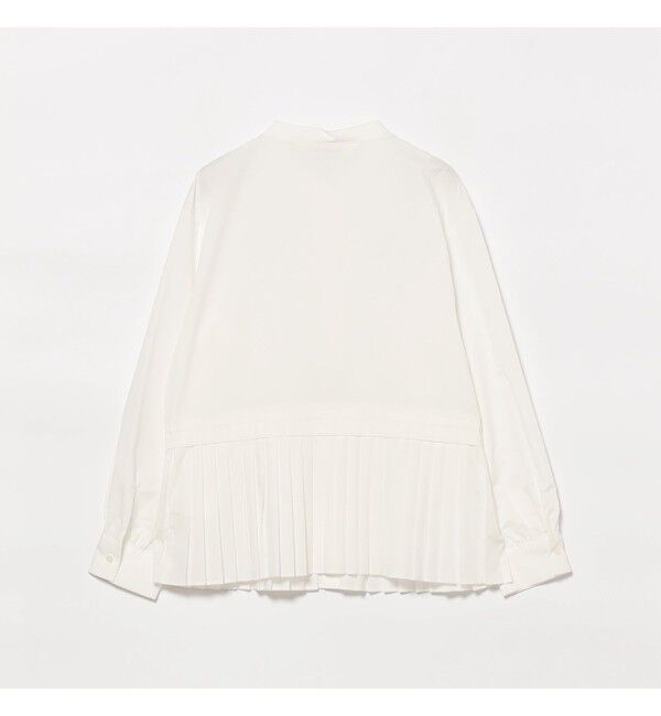 Ray BEAMS 「プリーツ キリカエ バンドカラー シャツ」|シャツ・ブラウス|