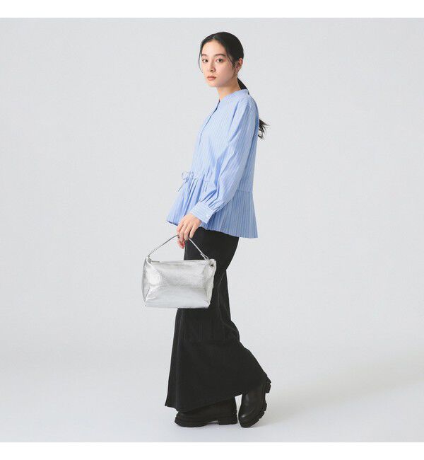 Ray BEAMS 「プリーツ キリカエ バンドカラー シャツ」|シャツ・ブラウス|