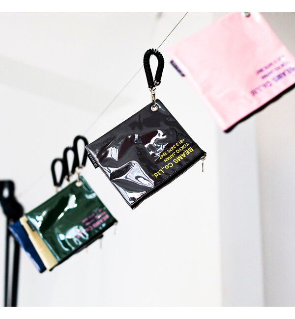 BEAMS「ポリウレタン ロゴ ポーチ S」|ポーチ|CHARCOAL.G