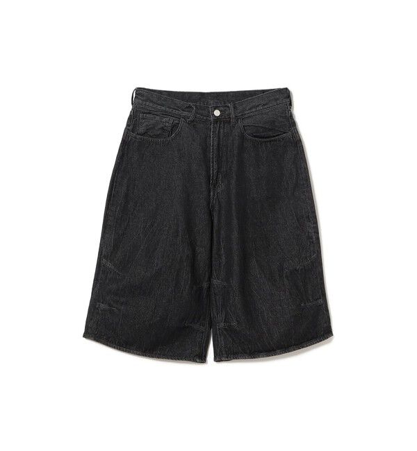 BEAMS「5ポケット クウォーターレングス ワイドデニム」|デニム|