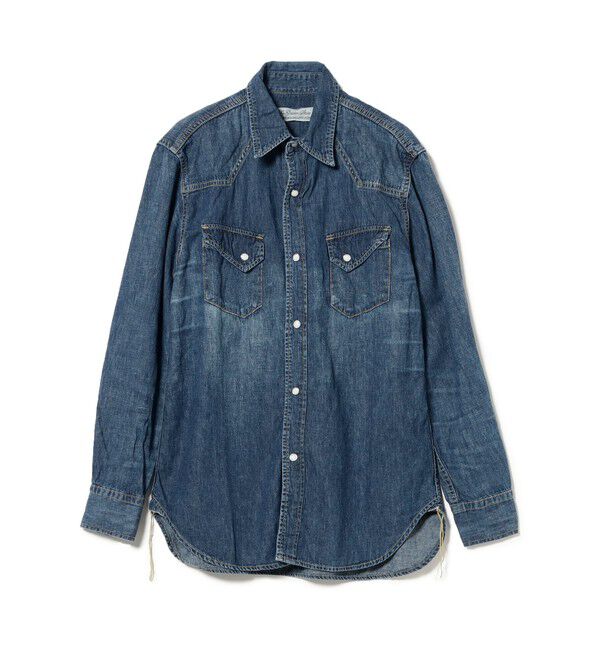 BEAMS PLUS「【別注】REMI RELIEF / Indigo Cotton Linen Western Shirt Classic Fit」|シャツ・ブラウス|