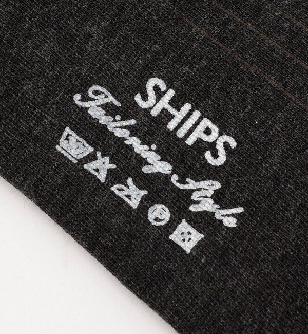 SHIPS「SHIPS: ストライプ（5mm) コットン ドレス ソックス」|ソックス|