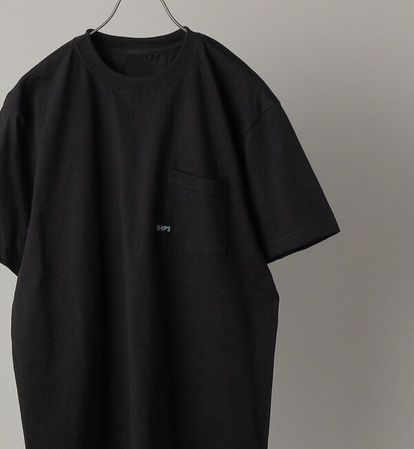 SHIPS「【WEB限定】SHIPS: マイクロ SHIPSロゴ ポケット Tシャツ」|Tシャツ・カットソー|