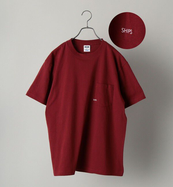 SHIPS「【WEB限定】SHIPS: マイクロ SHIPSロゴ ポケット Tシャツ」|Tシャツ・カットソー|