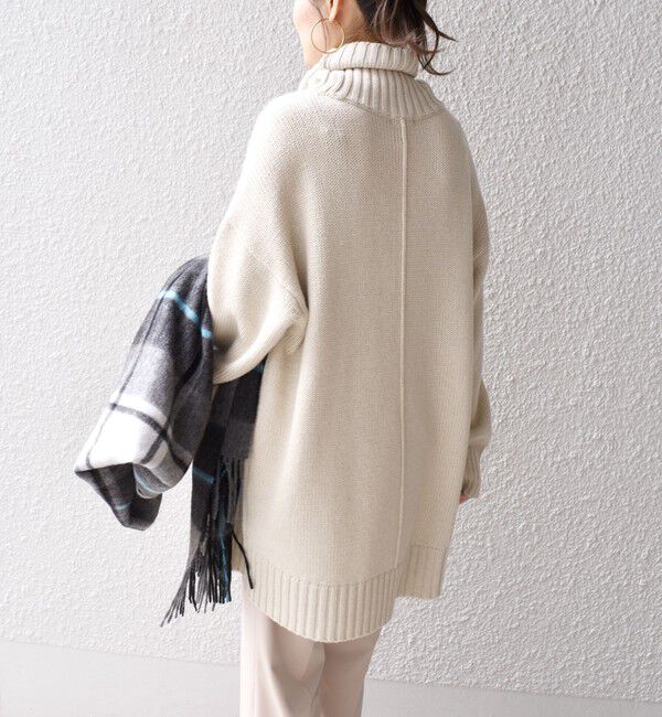 SHIPS for women「〈手洗い可能〉サイド スリット タートル プルオーバー」|ニット・セーター|