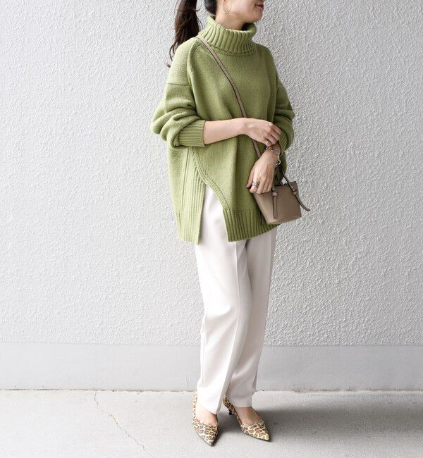 SHIPS for women「〈手洗い可能〉サイド スリット タートル プルオーバー」|ニット・セーター|